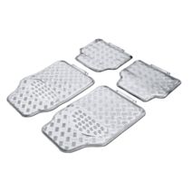 4 tapis PVC aluminisé chrome - CARLINEA