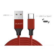 Câble USB 2.0 USB-C rouge - AUTO T