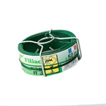 Bobinot acier plastifié vert n°3 - 50m - FILIAC