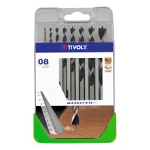 Coffret 8 forets de mèches bois 3 pointes TIVOLY