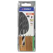 Coffret 5 forets bois hexagonaux Ø3-4-5-6-8 mm - TIVOLY