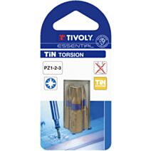 3 embouts de vissage Z1-2-3 torsion 25 mm - TIVOLY