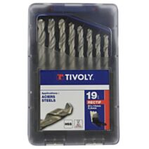 Mallette 19 forets métaux rectifiés - TIVOLY