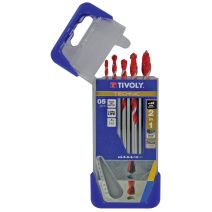 Coffret 5 forets béton/carrelage Technic Ø4-5-6-8-10 mm - TIVOLY