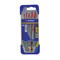 Coffret 5 forets béton/carrelage Technic Ø4-5-6-8-10 mm - TIVOLY