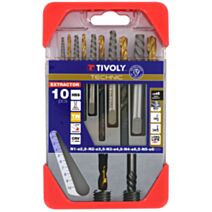 Extracteur goujon et foret coffret 10 pcs - TIVOLY