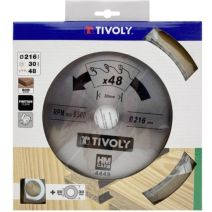 Lame de scie circulaire pour bois dur/stratifié/parquet Ø216 mm - TIVOLY