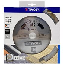 Lame de scie circulaire pour plastique/aluminium/bois dur Ø216 - TIVOLY