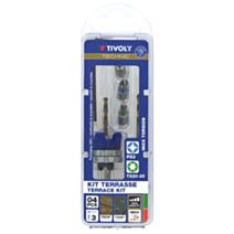 Kit terrasse mèche et Fraise Bois/métal Ø3mm - TIVOLY