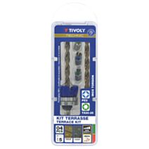 Kit terrasse mèche et Fraise Bois/métal Ø5mm - TIVOLY