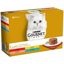 Pâtée Chat Les Terrines 12x85gr - GOURMET GOLD