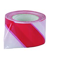 Ruban de signalisation de chantier rouge et blanc 100 m