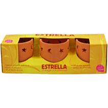 Set de 3 Bougies ESTRELLA terre cuite  Ø 6,5 cm