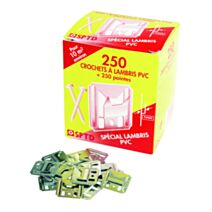 Clips à lambris PVC x 250 clips x 250 clous - SPTD