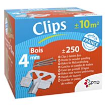 Lot de 250 clips à lambris bois + pointes 4 mm - SPTD