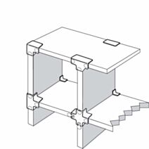 ASSEMBLAGE PRESTO TRIO BLANC x 8 pièces