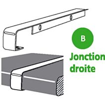 Profil aluminium de plan de travail jonction droite alu 2 bords droit 38 mm - SPTD
