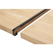 Profil de jonction droite carré noir l.76.5 x l.8 cm