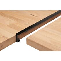 Profil alu bord droit jonction d'angle 38x670mm noir