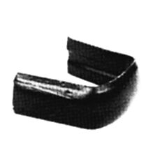 10 bagues simples acier noir int. 19 mm