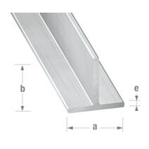 Té alu brut 20 x 20 x 1,5 mm 2m - CQFD