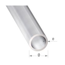 Tube rond alu anodisé incolore 6 x 1 mm 1m - CQFD