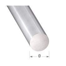 Profilé rond alu anodisé incolore D6 mm 1m - CQFD