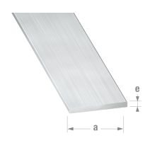 Profilé plat alu brut 35 x 2 mm 2m - CQFD
