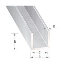 Profilé U alu anodisé incolore 15 x 15 x 15 x 1,5 mm int.12 2m - CQFD