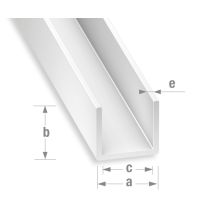 Profilé PVC U blanc 10 x 21 x 10 x 1 mm int.19 2,6m - CQFD