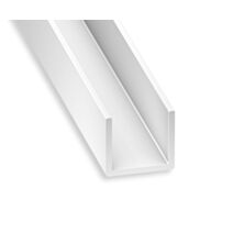 Profilé PVC U blanc 10 x 21 x 10 x 1 mm int.19 2,6m - CQFD