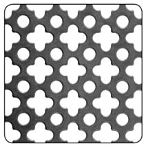 Tôle acier perf. trèfle 1mm-500x250 - CQFD