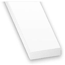 Plat PVC blanc 25 x 5 mm, 1 m - CQFD