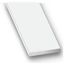 Plat Aluminium 20x2mm 1m Laqué Blanc - CQFD