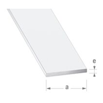 Plat alu laqué blanc 25 x 2 mm 2m - CQFD