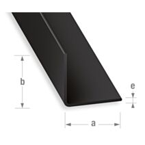 Cornière PVC noir 20 x 20 mm 2,6m - CQFD