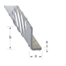 Cornière damier alu brut 25 x 40 mm 2m - CQFD