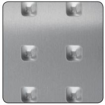Tôle alu incolore carrés 500x250mm