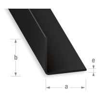 Cornière PVC laqué noir 20 x 20 mm 2m - CQFD