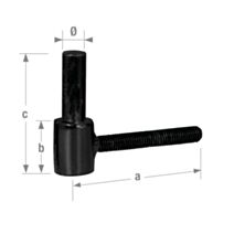 Gond a scellem. chim. d14x90mm noir