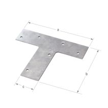 Equerre d'assemblage T 50 x 70 x 16 mm - CQFD