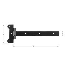 Penture charnière festonnée L.500 mm noir - CQFD