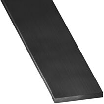Plat Aluminium Anodisé 20x2mm 2,50m Noir Brossé