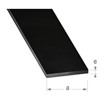 Profilé plat alu laqué noir 20 x 2 mm 2,5m - CQFD