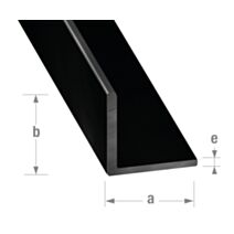 Cornière alu laqué noir 20 x 20 x 1,5 mm 2,5m - CQFD