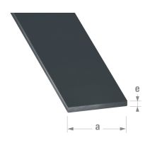 Profilé alu laqué gris 20 x 2 mm 2,5m - CQFD