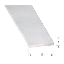 Profilé plat alu anodisé incolore 40 x 2 mm 2,5m - CQFD