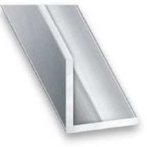 Profilé cornière aluminium anodisé argent 10x10x1,5mm-2,50m 
