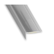 Nez de marche adhésif alu titane 45x23mm 1m