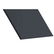 Plat PVC 100x2mm 2,60m Gris